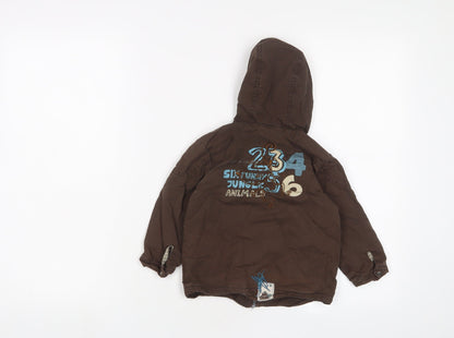 Gorilla Boys Brown Jacket Size 18-24 Months Zip