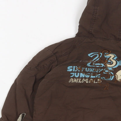 Gorilla Boys Brown Jacket Size 18-24 Months Zip