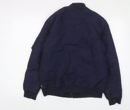 Mens UK Size S Levi's Blue Bomber Jacket