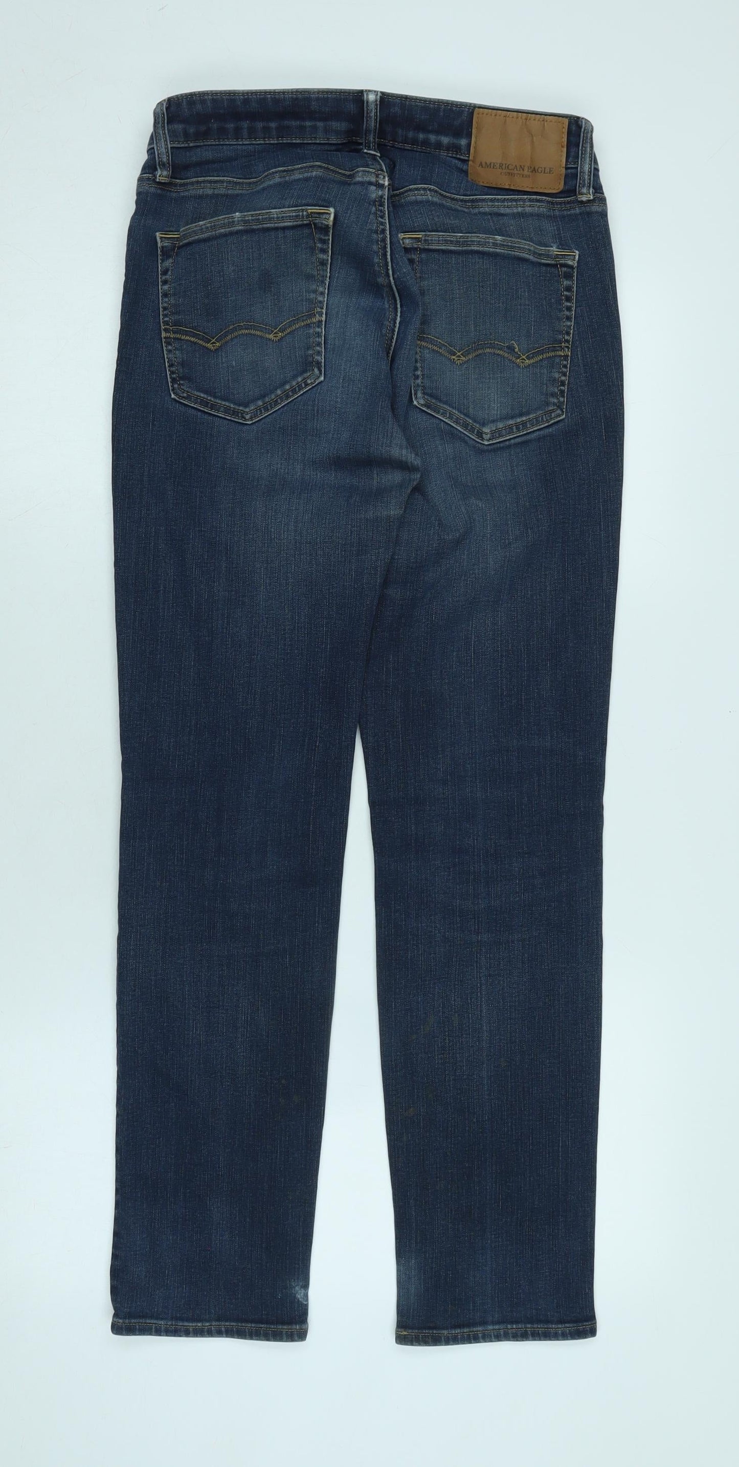 Womens UK Size 28 in American Eagle Outfitters Regular Fit Straight Blue Jeans