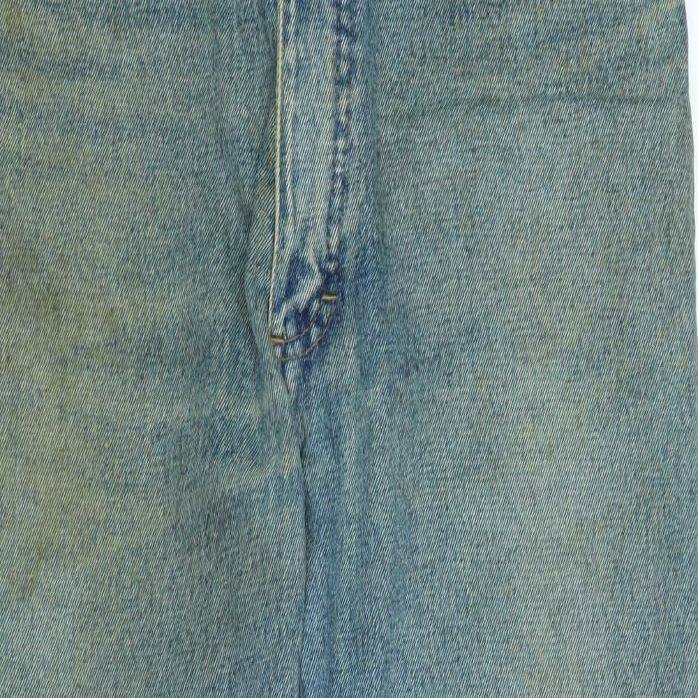 Mens UK Size 32 in Rocksteady Regular Fit Straight Blue Jeans