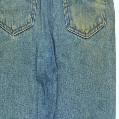 Mens UK Size 32 in Rocksteady Regular Fit Straight Blue Jeans