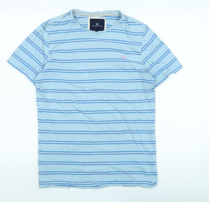 Crew Clothing Womens Blue Cotton Basic T-Shirt Size S Crew Neck