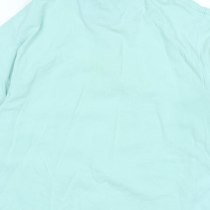 Cotton Traders Mens Green Cotton Polo Size M Collared - Logo