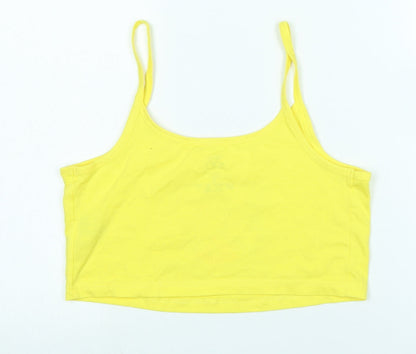 Womens UK Size S Disney Yellow Camisole Tank