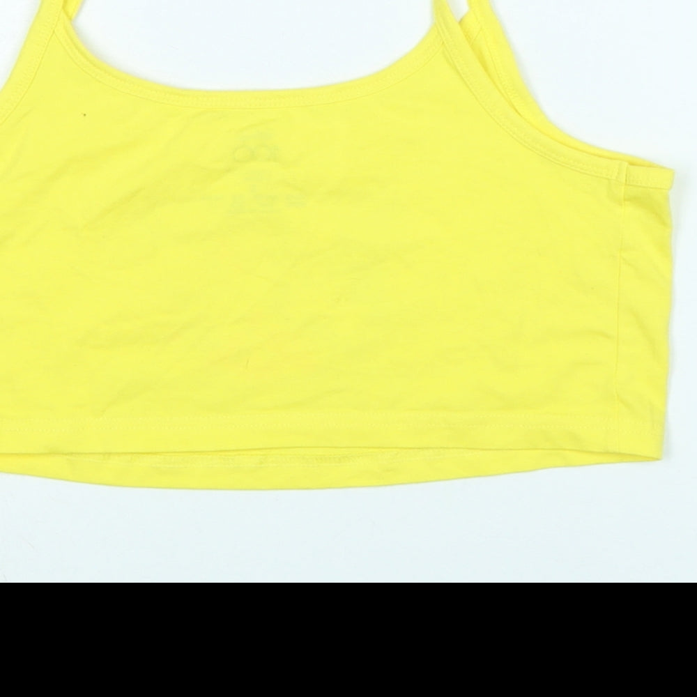 Womens UK Size S Disney Yellow Camisole Tank