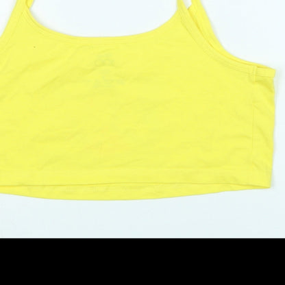 Womens UK Size S Disney Yellow Camisole Tank