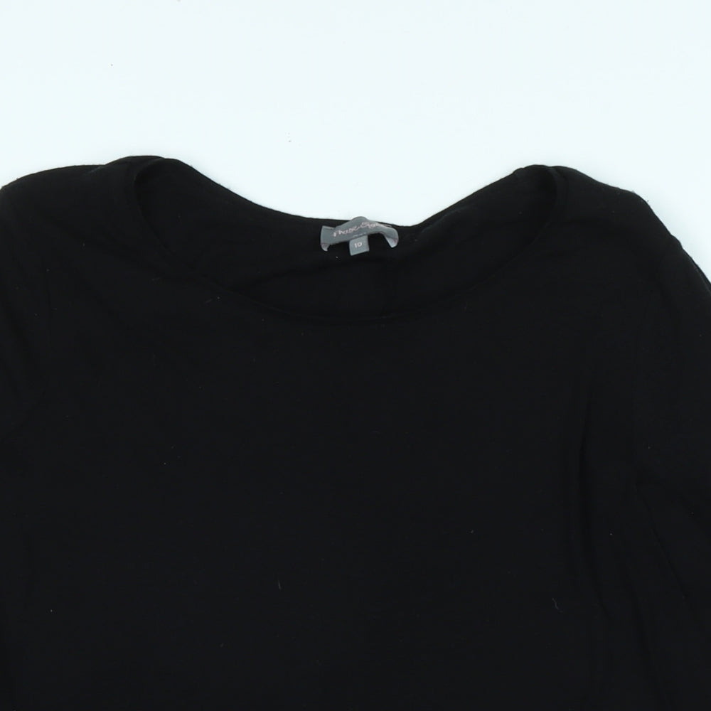 Womens UK Size 10 Phase Eight Black Tunic T-Shirt