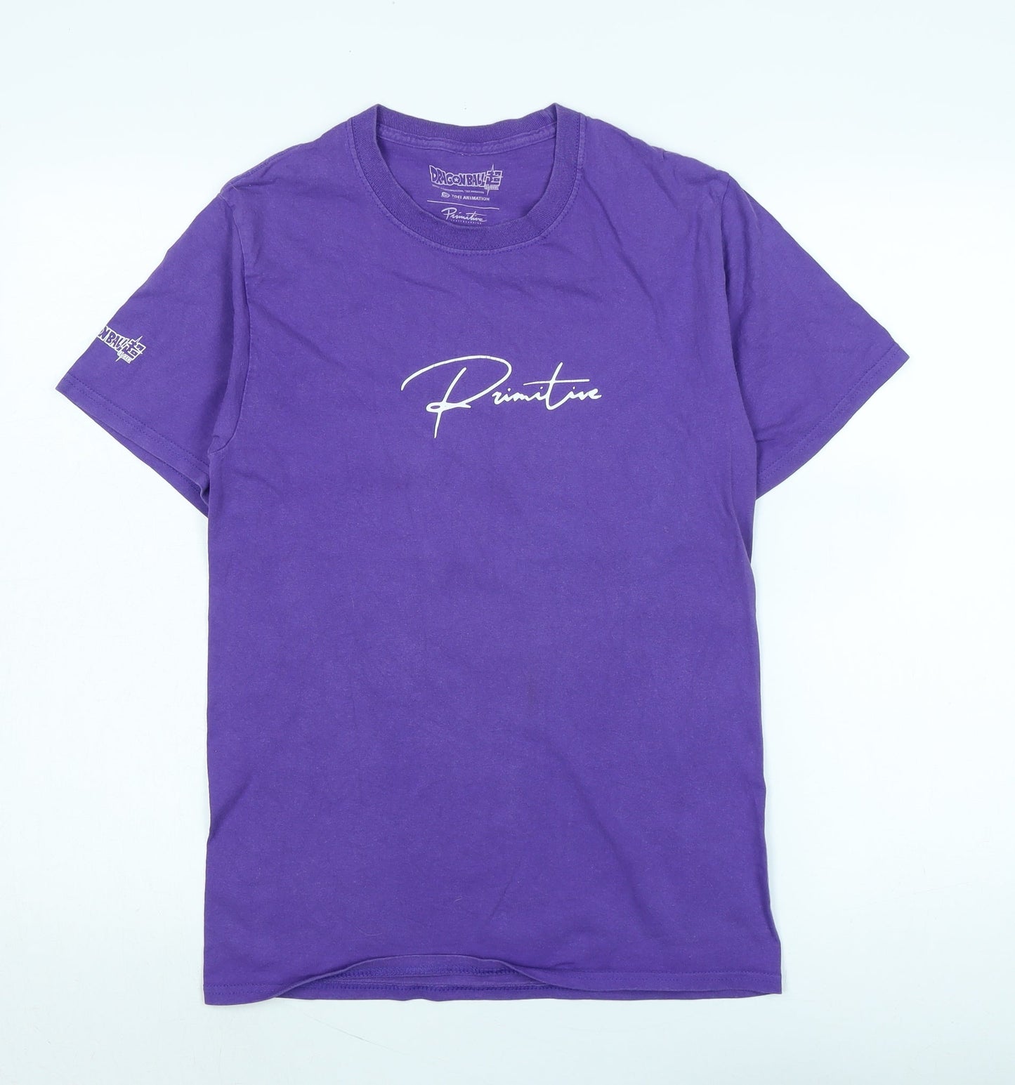 Dragon Ball Z Womens Purple Cotton Basic T-Shirt Size S Crew Neck - Logo - primitive