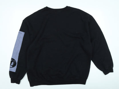 Urban Outfitters Mens Black Polyester Pullover Sweatshirt Size M - Logo- Heart of the city