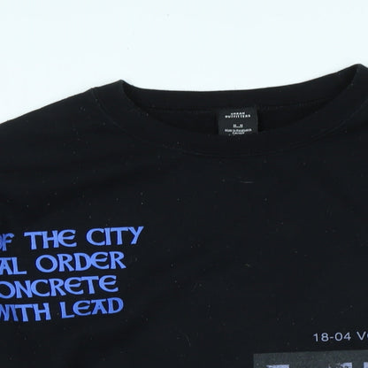 Urban Outfitters Mens Black Polyester Pullover Sweatshirt Size M - Logo- Heart of the city