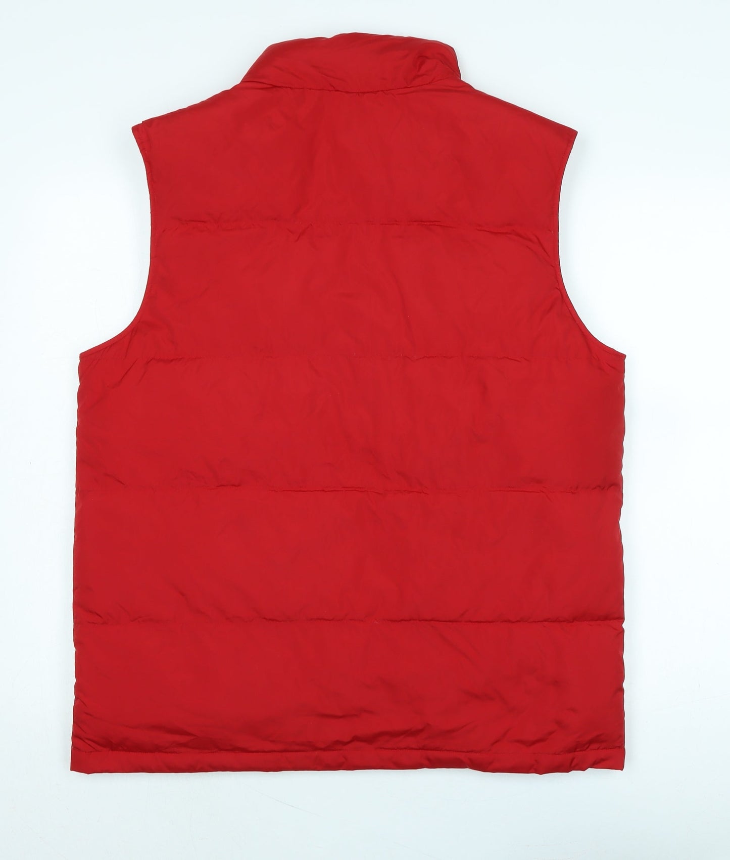 Mens UK Size M Lands End Red Gilet