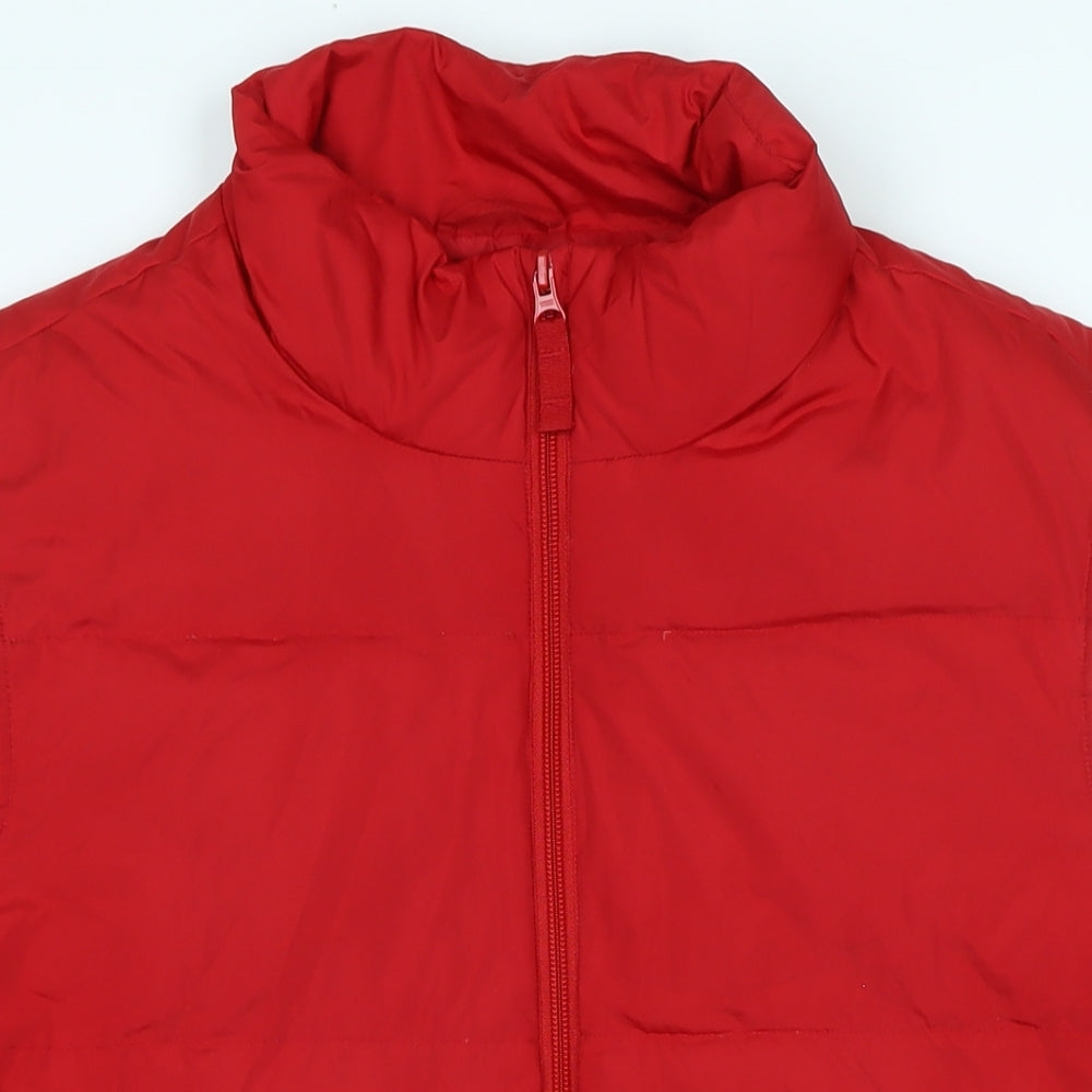 Mens UK Size M Lands End Red Gilet