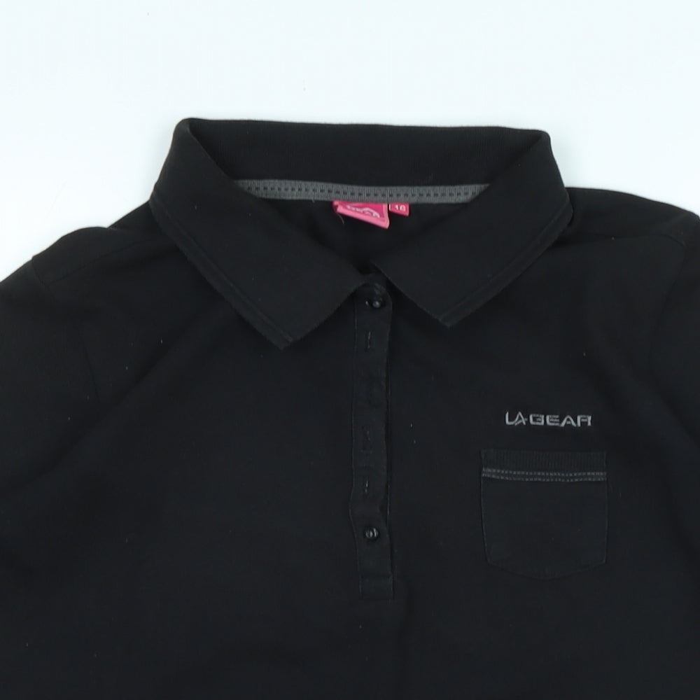 Womens UK Size 16 LA Gear Blue Basic Polo