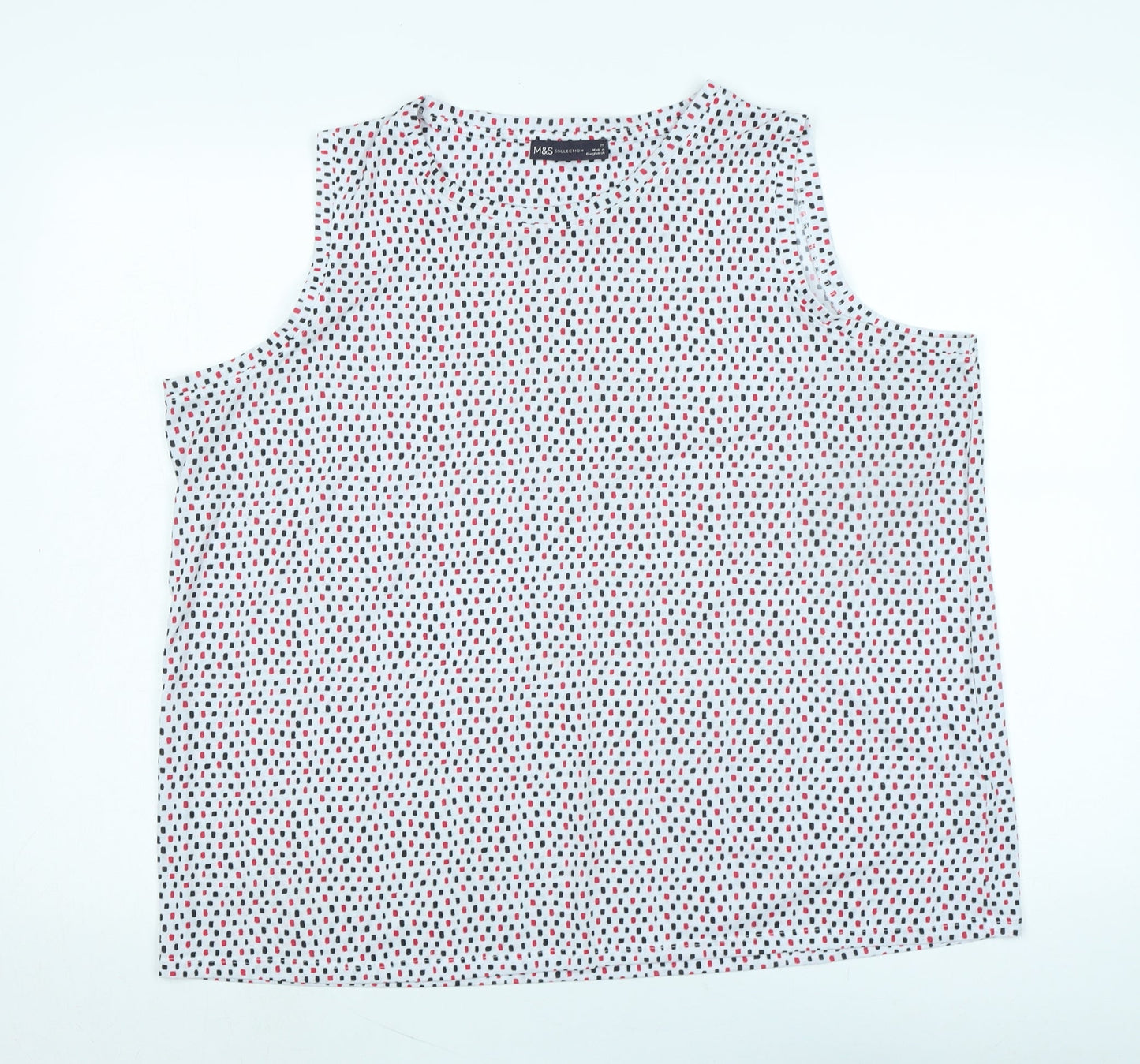 Womens UK Size 20 Marks and Spencer White Basic Tank