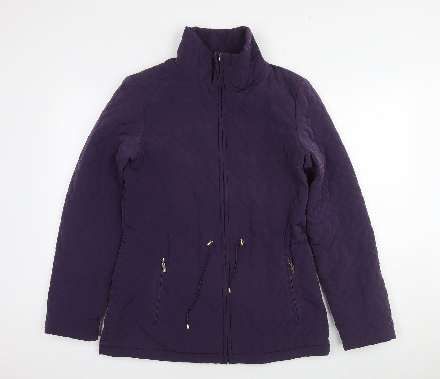 Womens UK Size S Ellen Tracy Purple Quilted Coat