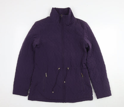 Womens UK Size S Ellen Tracy Purple Quilted Coat