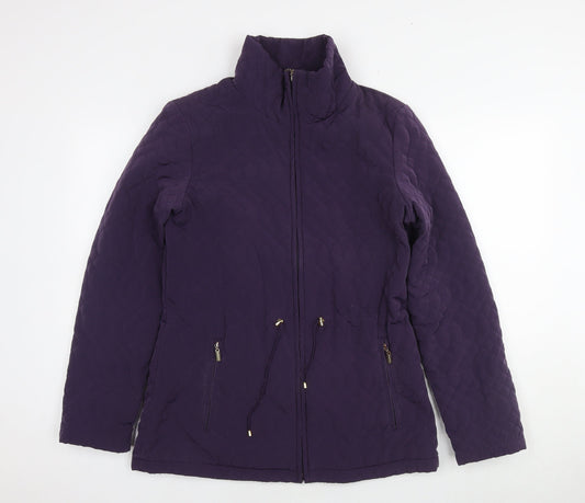 Womens UK Size S Ellen Tracy Purple Quilted Coat