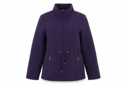Womens UK Size S Ellen Tracy Purple Quilted Coat