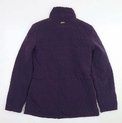 Womens UK Size S Ellen Tracy Purple Quilted Coat
