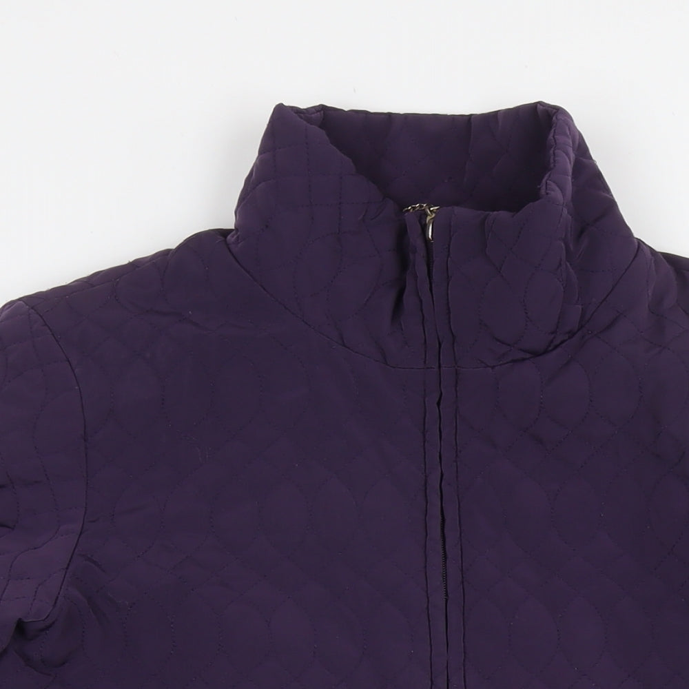 Womens UK Size S Ellen Tracy Purple Quilted Coat