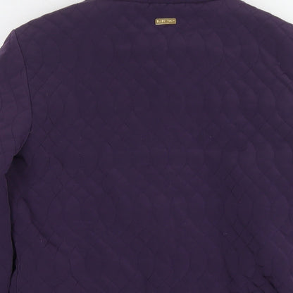 Womens UK Size S Ellen Tracy Purple Quilted Coat