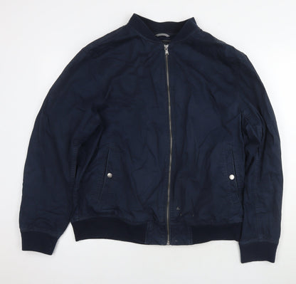Mens UK Size XL Red Herring Blue Bomber Jacket