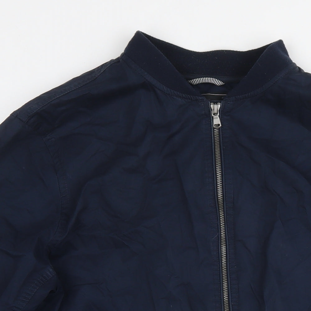 Mens UK Size XL Red Herring Blue Bomber Jacket