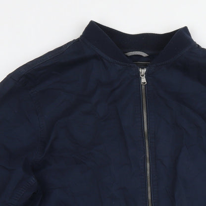 Mens UK Size XL Red Herring Blue Bomber Jacket