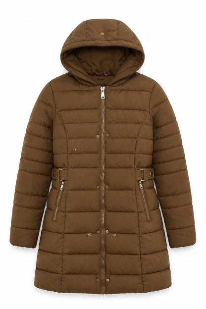 Wulux Womens Brown Quilted Jacket Size XL Zip