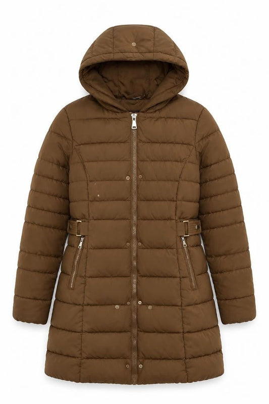 Wulux Womens Brown Quilted Jacket Size XL Zip