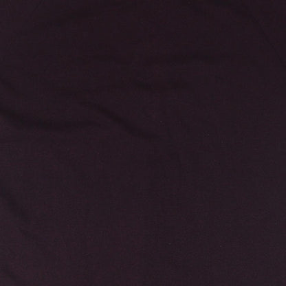 ACW85 Mens Purple Cotton Polo Size M Collared Pullover