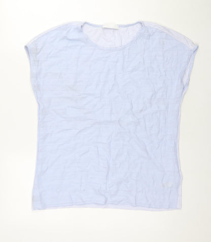 Womens UK Size 12 Per Una Blue Basic T-Shirt