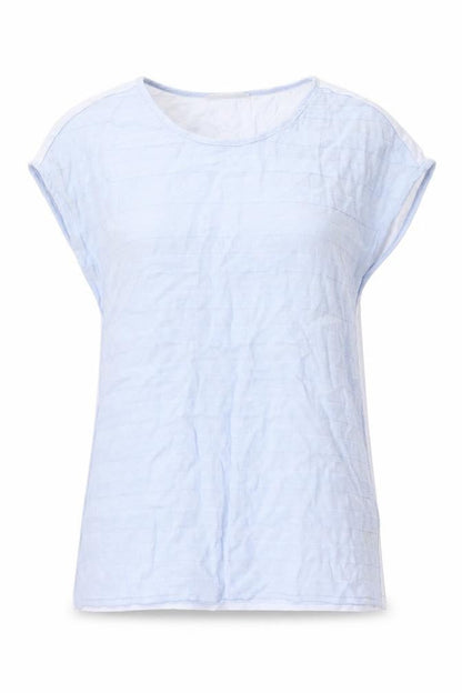 Womens UK Size 12 Per Una Blue Basic T-Shirt