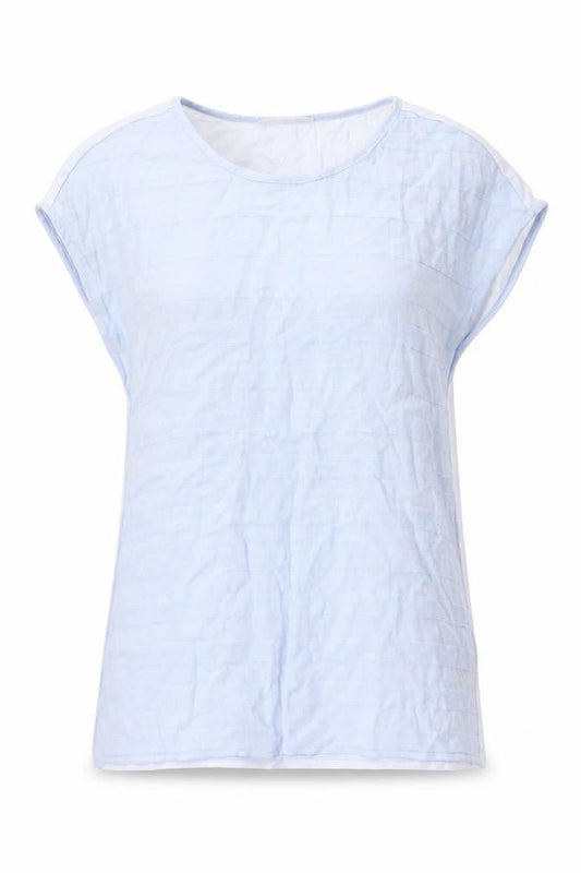 Womens UK Size 12 Per Una Blue Basic T-Shirt