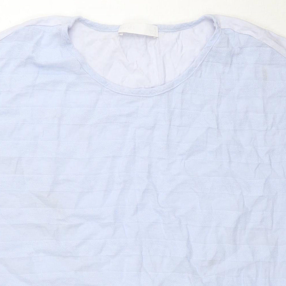 Womens UK Size 12 Per Una Blue Basic T-Shirt