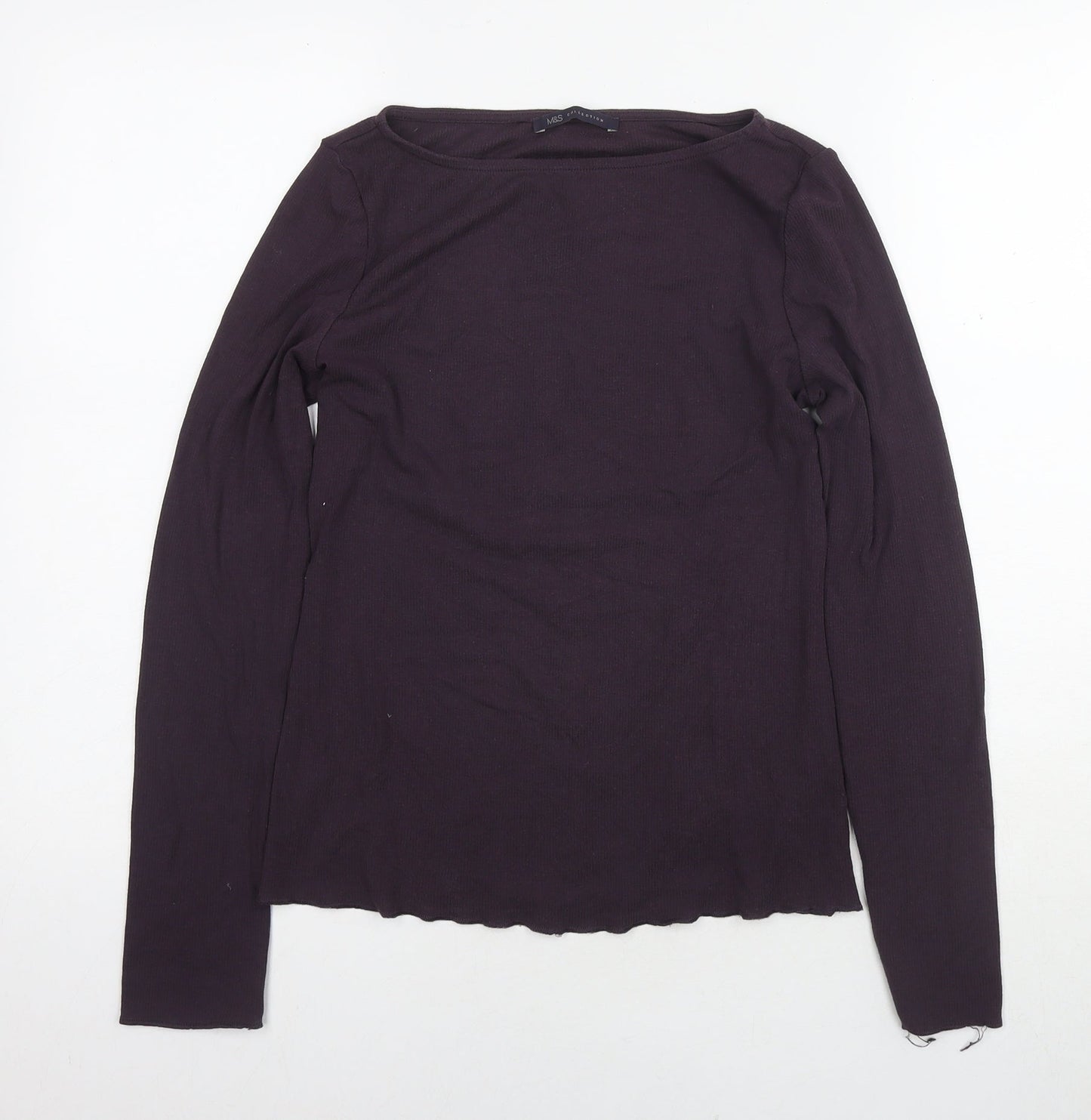 Womens UK Size 10 Marks and Spencer Purple Basic Blouse