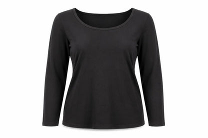 The Masai Womens Grey Viscose Basic Blouse Size L Round Neck
