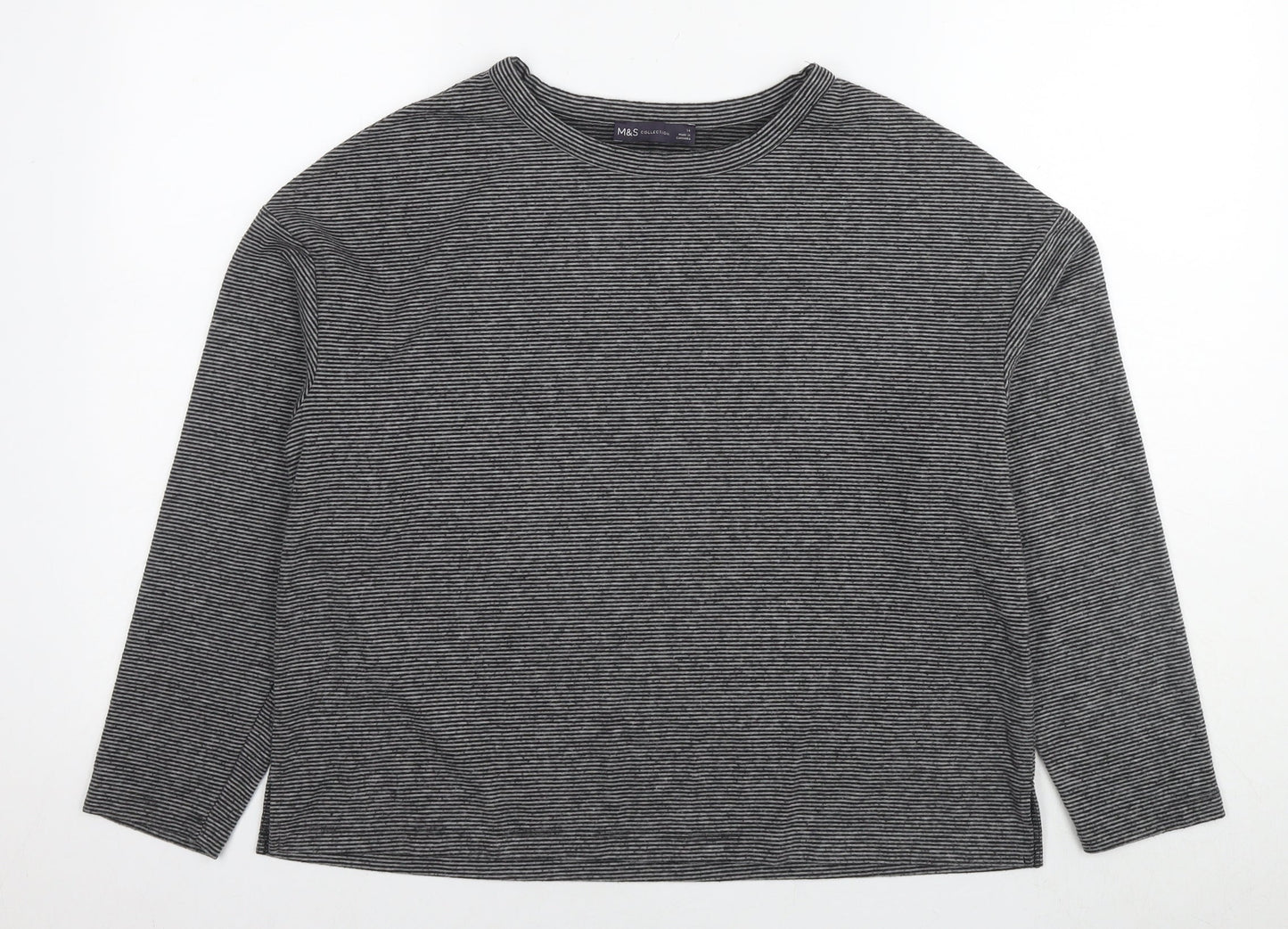 Womens UK Size 14 Marks and Spencer Grey Jersey T-Shirt