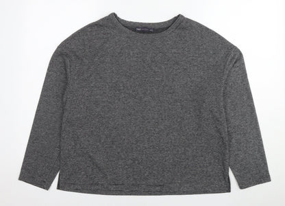 Womens UK Size 14 Marks and Spencer Grey Jersey T-Shirt