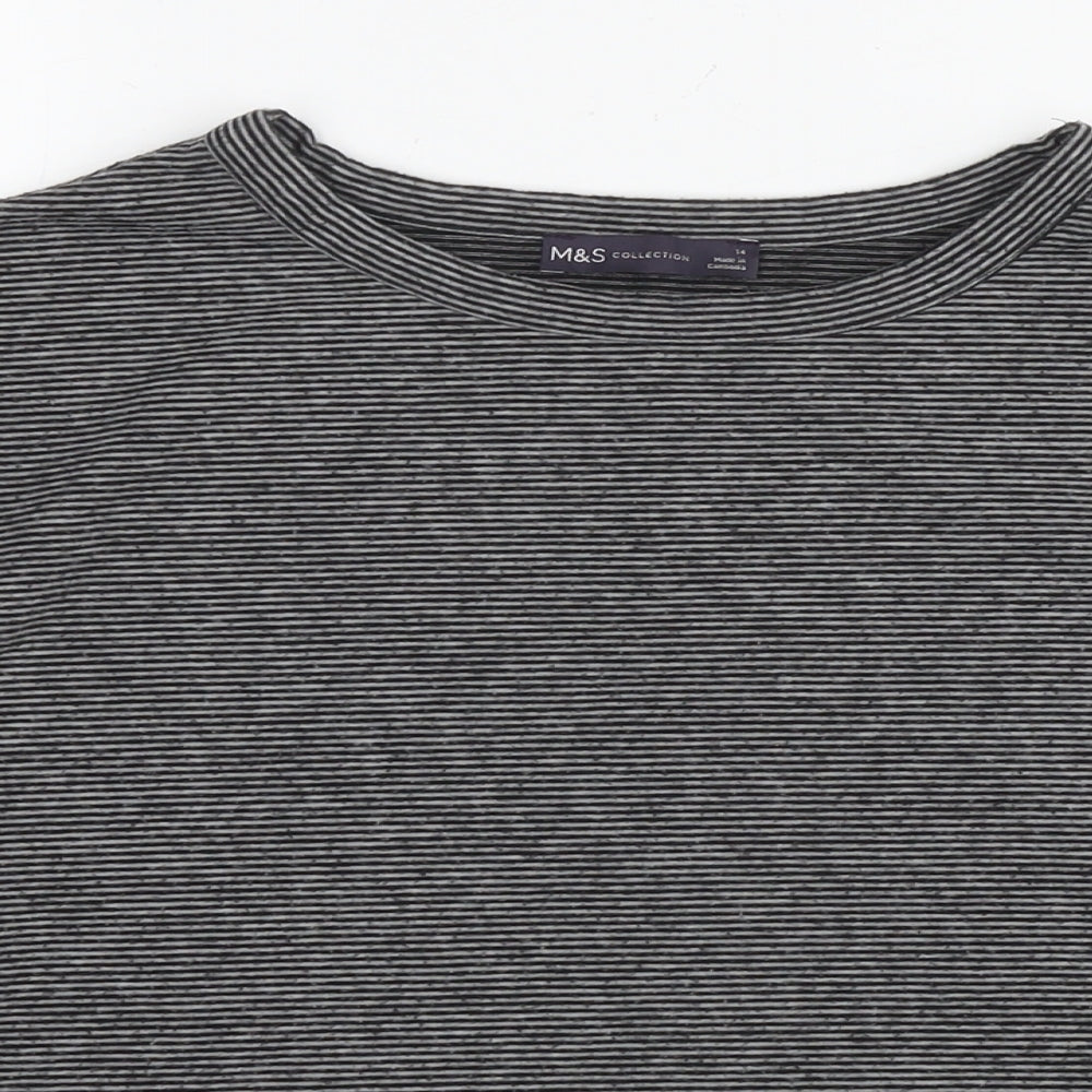 Womens UK Size 14 Marks and Spencer Grey Jersey T-Shirt