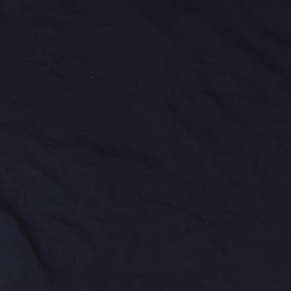 Marks and Spencer Mens Blue Cotton Polo Size L Collared Pullover