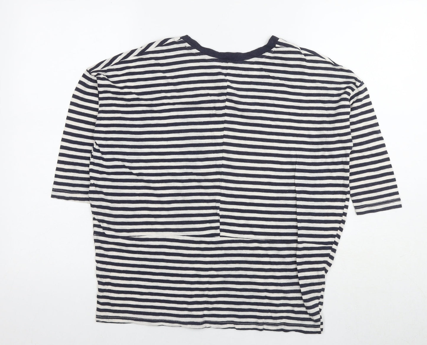 Womens UK Size S Zara Blue Basic T-Shirt