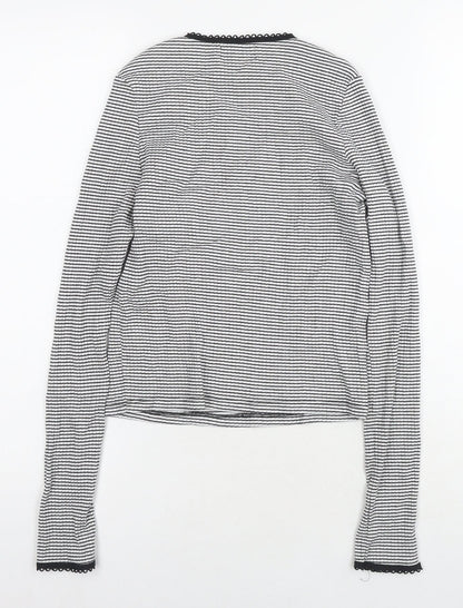 Womens UK Size 12 Topshop Black Basic Blouse