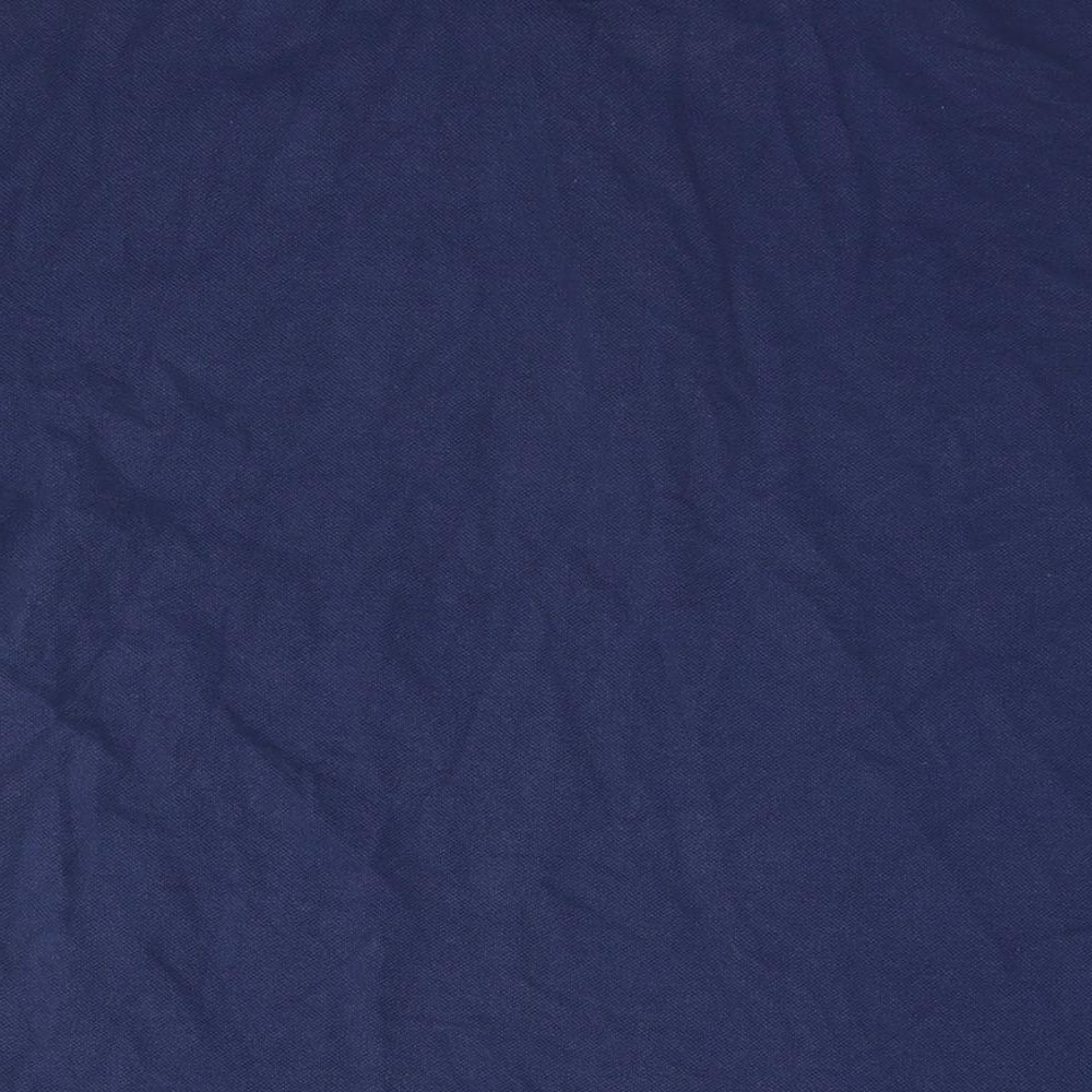 Zara Mens Blue Cotton Polo Size L Collared Pullover