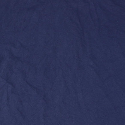 Zara Mens Blue Cotton Polo Size L Collared Pullover