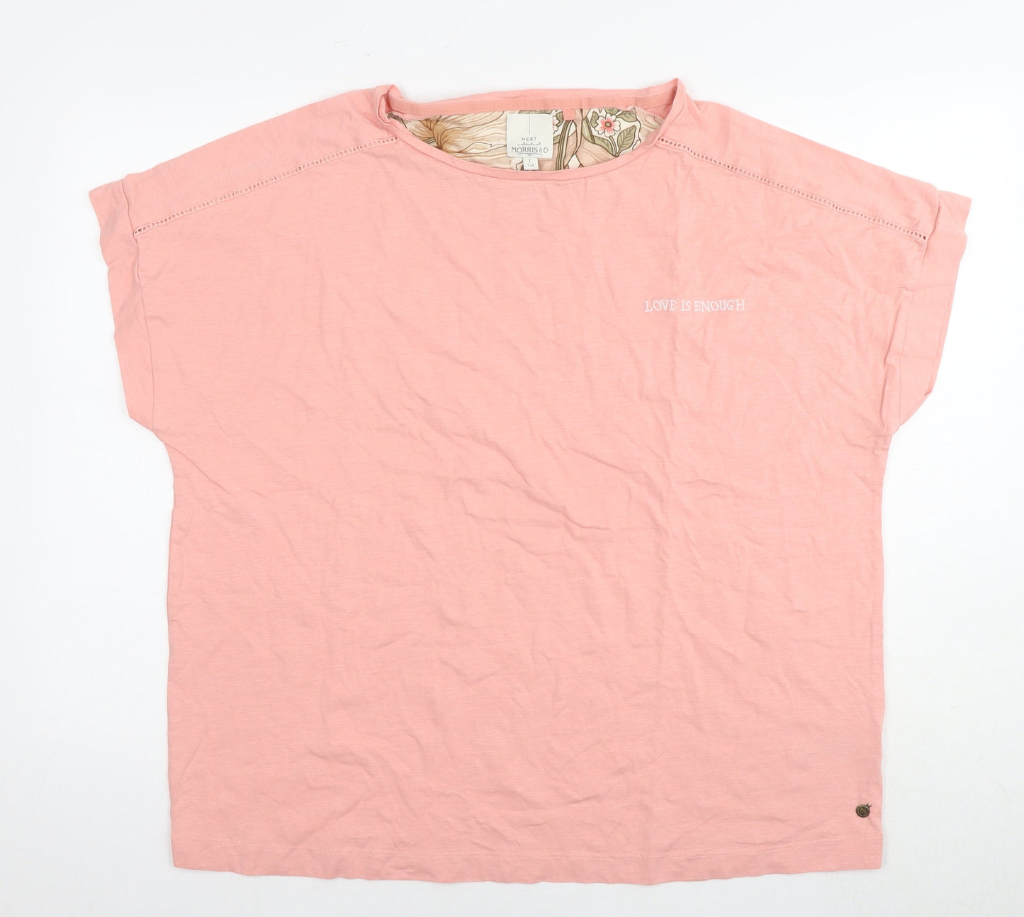Womens UK Size L NEXT Pink Basic T-Shirt