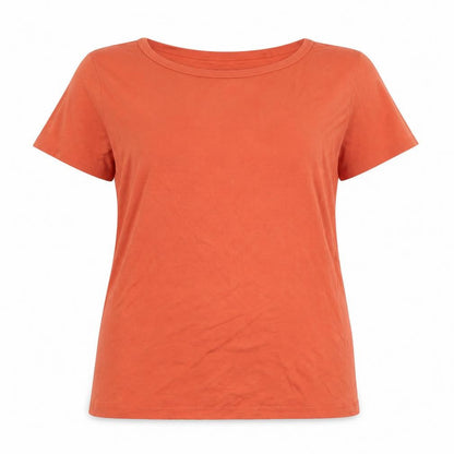 Next Womens Grey Cotton Basic T-Shirt Size 14 Round Neck