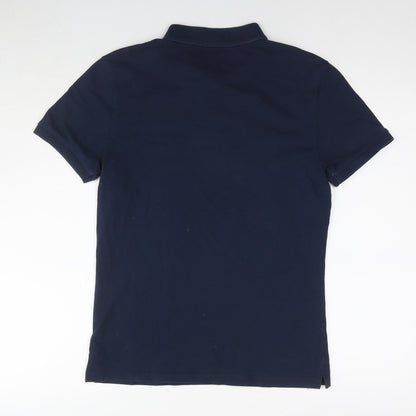 Topshop Mens Blue Cotton Polo Size S Collared Pullover