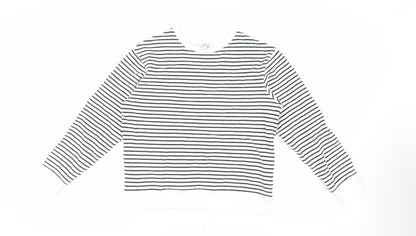 Womens UK Size XS Marks and Spencer White Pullover Sweatshirt